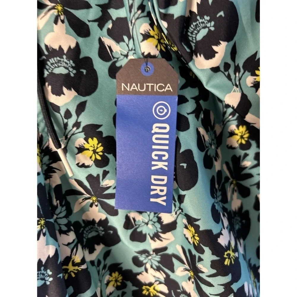 Nautical NWT Men's Swim Suit Trunks Poppy Print Blue Green Size 4XL